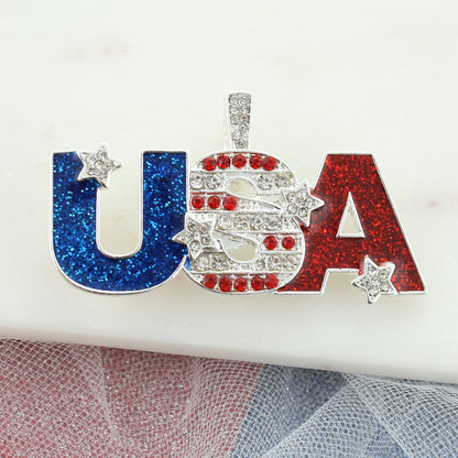 Crystal USA Convertible Pin/Pendant