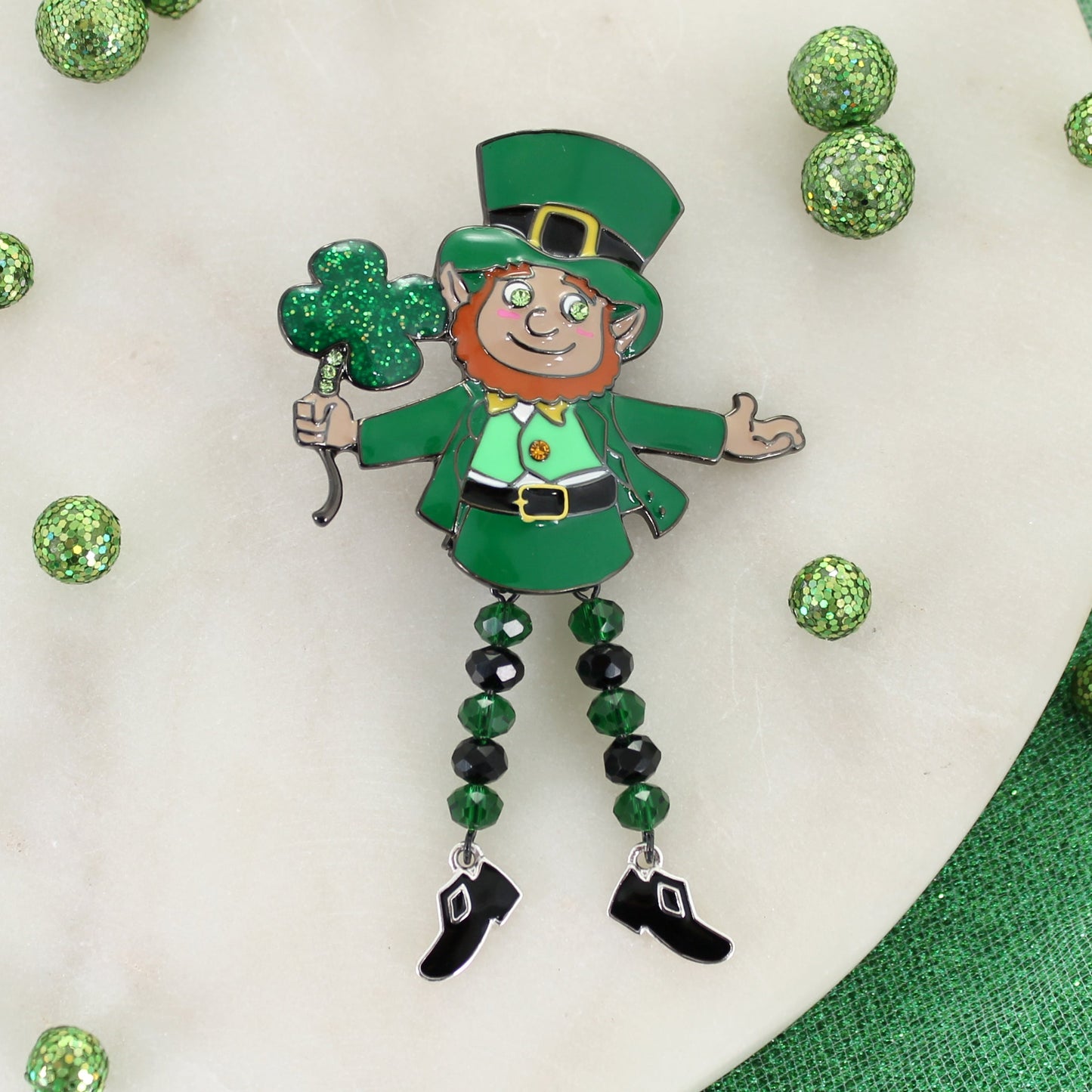 Dangle Leg Leprechaun St. Patrick’s Day Convertible Pin/Pendant