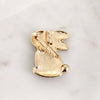 Enamel and Pearl Rabbit Convertible Pin/Pendant