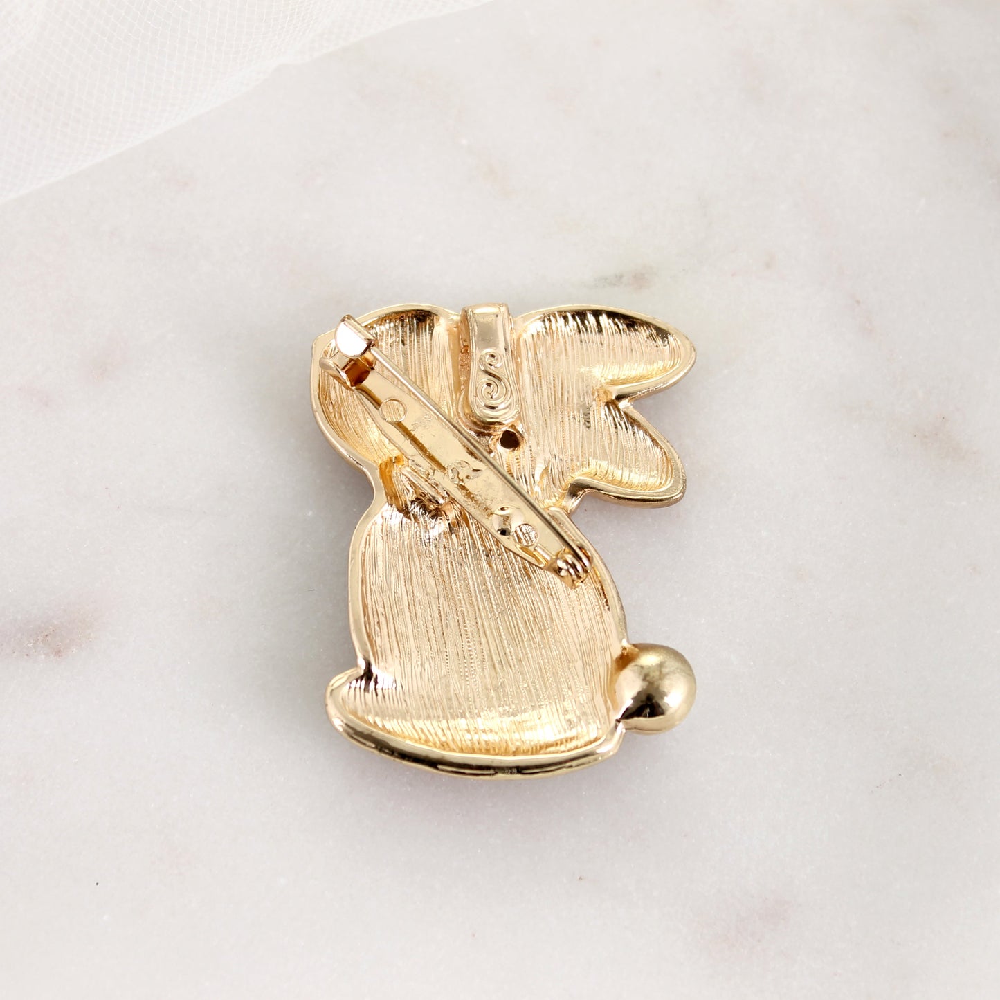 Enamel and Pearl Rabbit Convertible Pin/Pendant