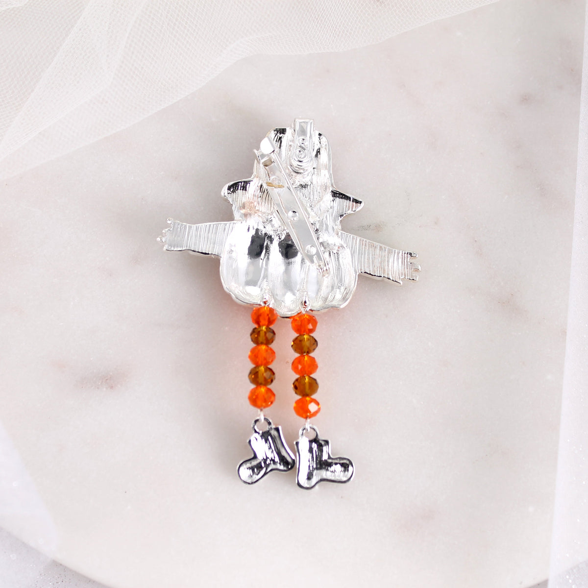 Dangle Leg Pumpkin Scarecrow Convertible Pin/Pendant