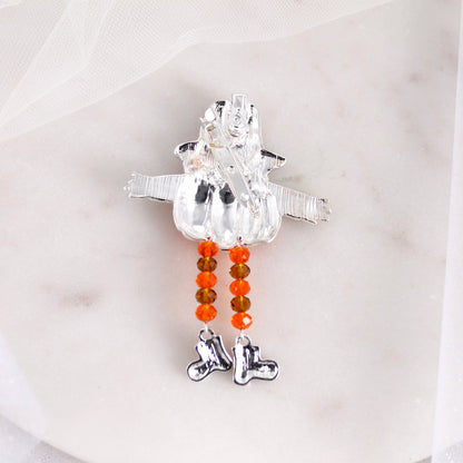 Dangle Leg Pumpkin Scarecrow Convertible Pin/Pendant