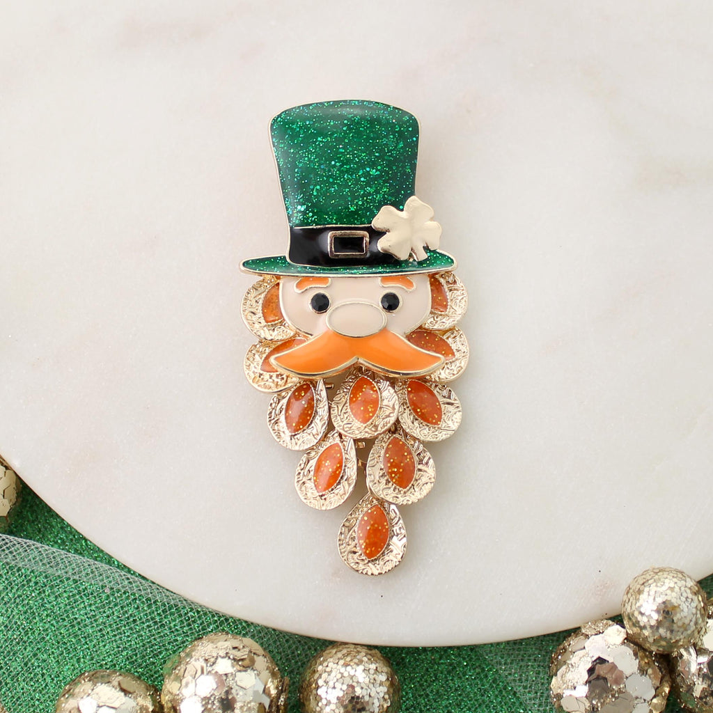 Dangle Beard Leprechaun Convertible Pin/Pendant