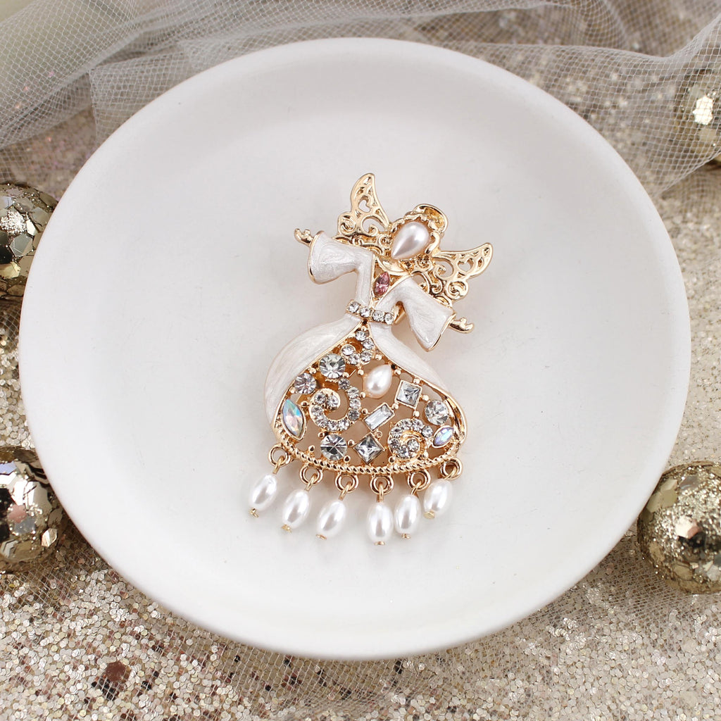 Crystal Angel Convertible Pin/Pendant