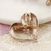 Crystal and Gold Heart Pin/Pendant