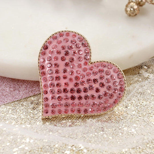 Crystal and Gold Heart Convertible Pin/Pendant