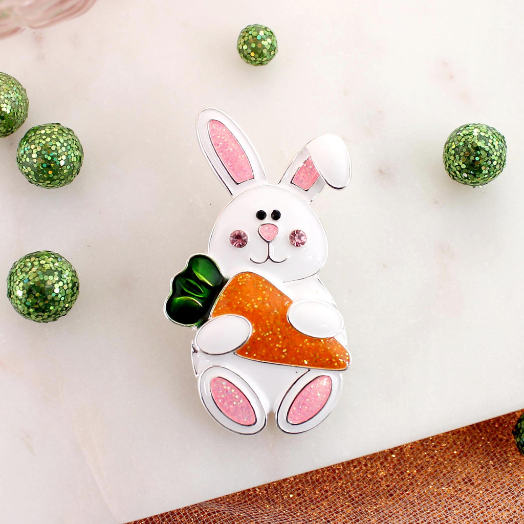 Easter Bunny w/Carrot Convertible Pin/Pendant