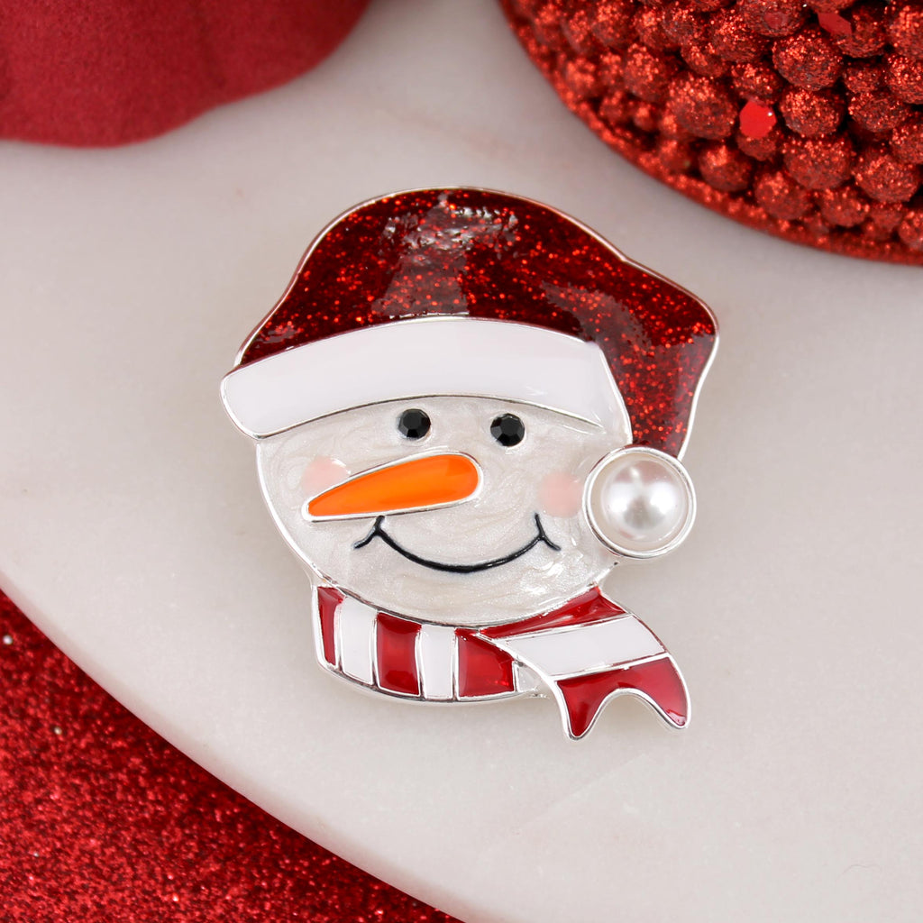 Snowman w/ Santa Hat Convertible Pin/Pendant