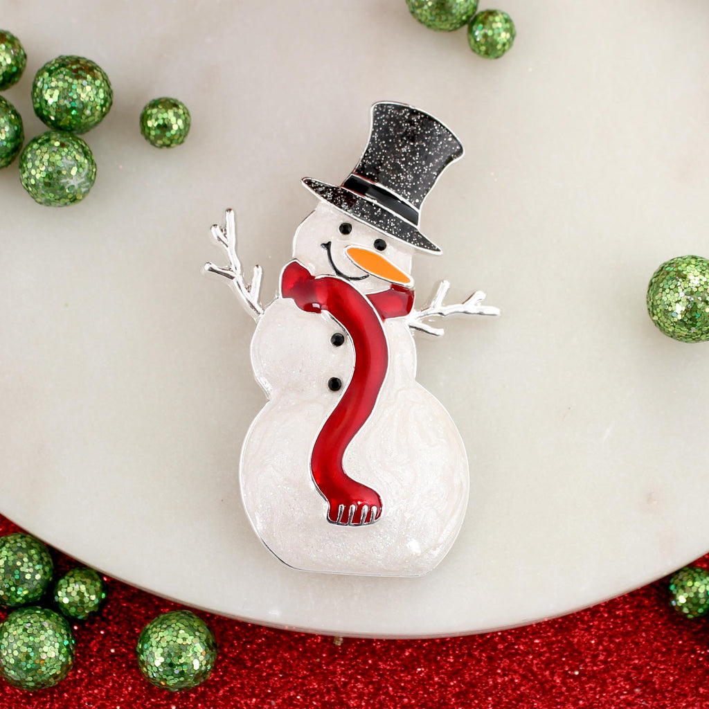 Enamel Snowman Convertible Convertible Pin/Pendant