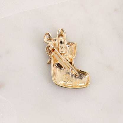Vintage Stocking Convertible Pin/Pendant