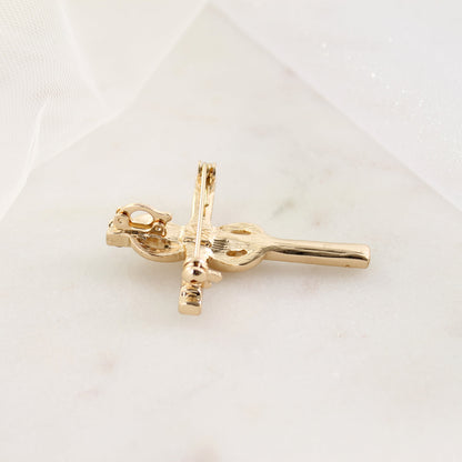 Crystal Infinity Cross Convertible Pin/Pendant