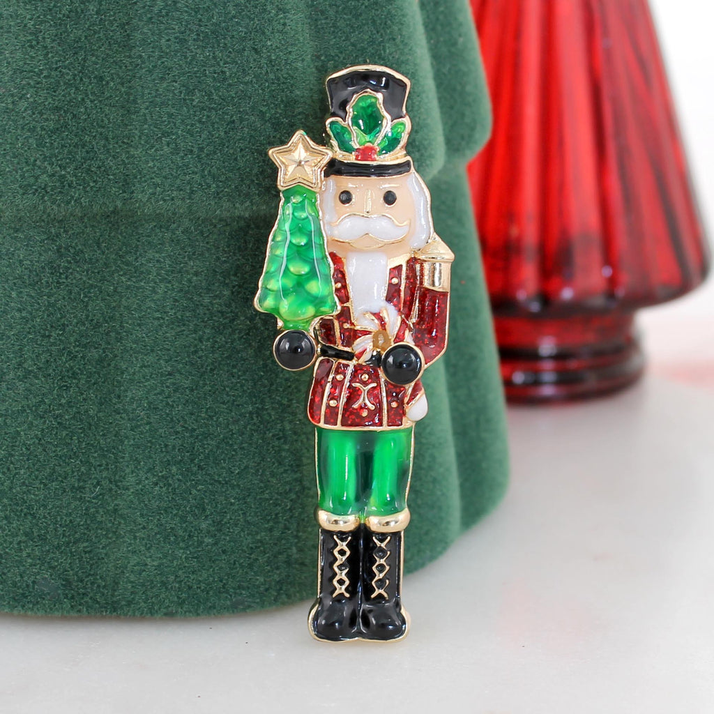 Vintage Christmas Nutcracker Convertible Pin/Pendant