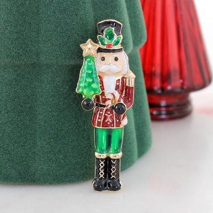 Vintage Christmas Nutcracker Convertible Pin/Pendant