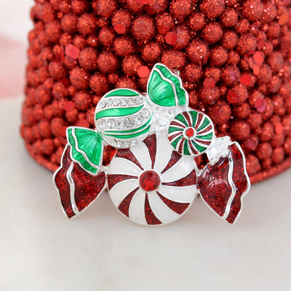 Peppermint Christmas Convertible Pin/Pendant