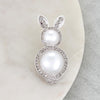 Pearl & Crystal Easter Bunny Pin/Pendant