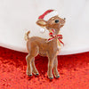 Glitter Reindeer Christmas Convertible Pin/Pendant