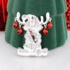Jingle Bell Reindeer Christmas Pin/Pendant