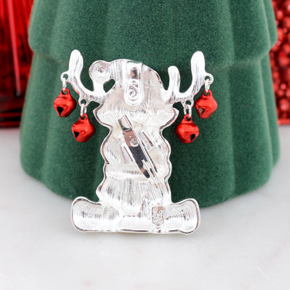 Jingle Bell Reindeer Christmas Pin/Pendant