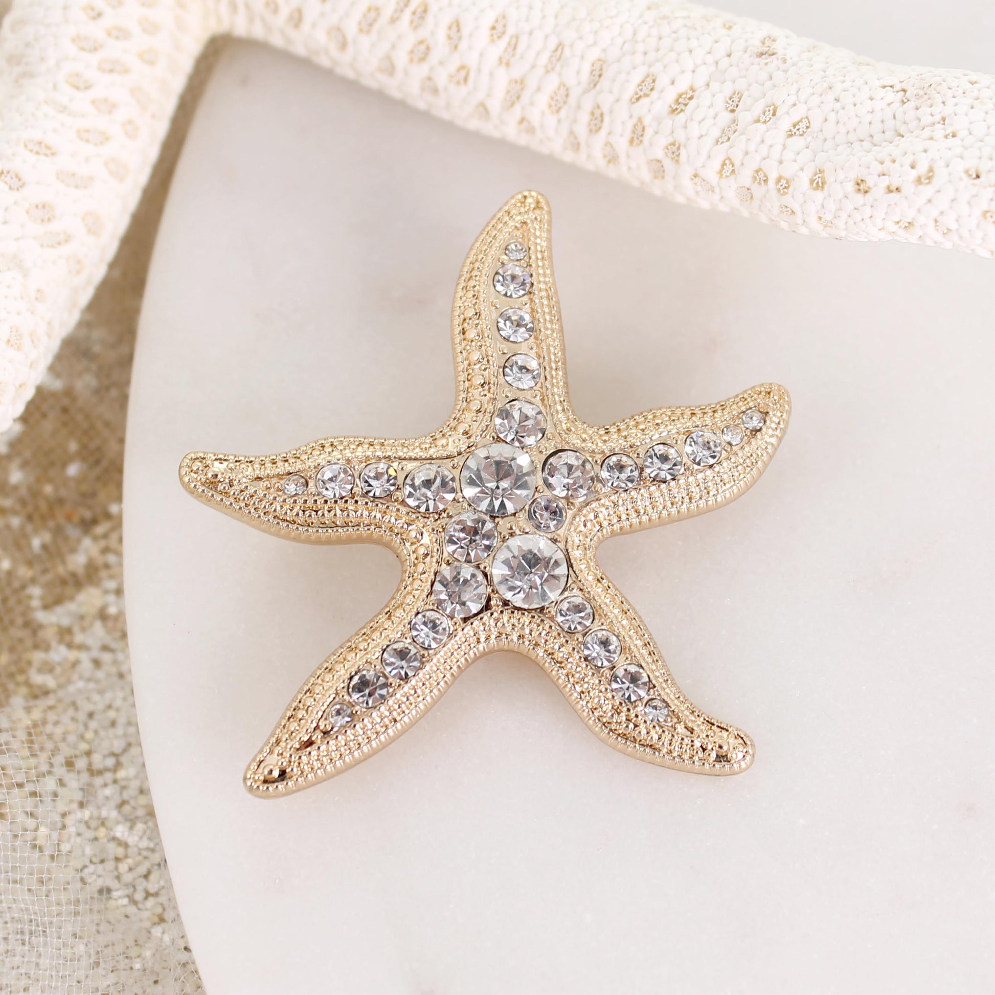 Crystal Starfish Convertible Pin/Pendant