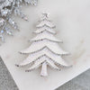 White Glitter Enamel Christmas Tree Pin/Pendant