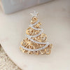 Gold & Silver Crystal Tree Convertible Pin/Pendant