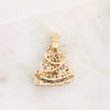 Gold & Silver Crystal Tree Convertible Pin/Pendant