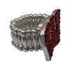 Wisconsin Rhinestone Crystal Stretch Ring - Fan Sparkle