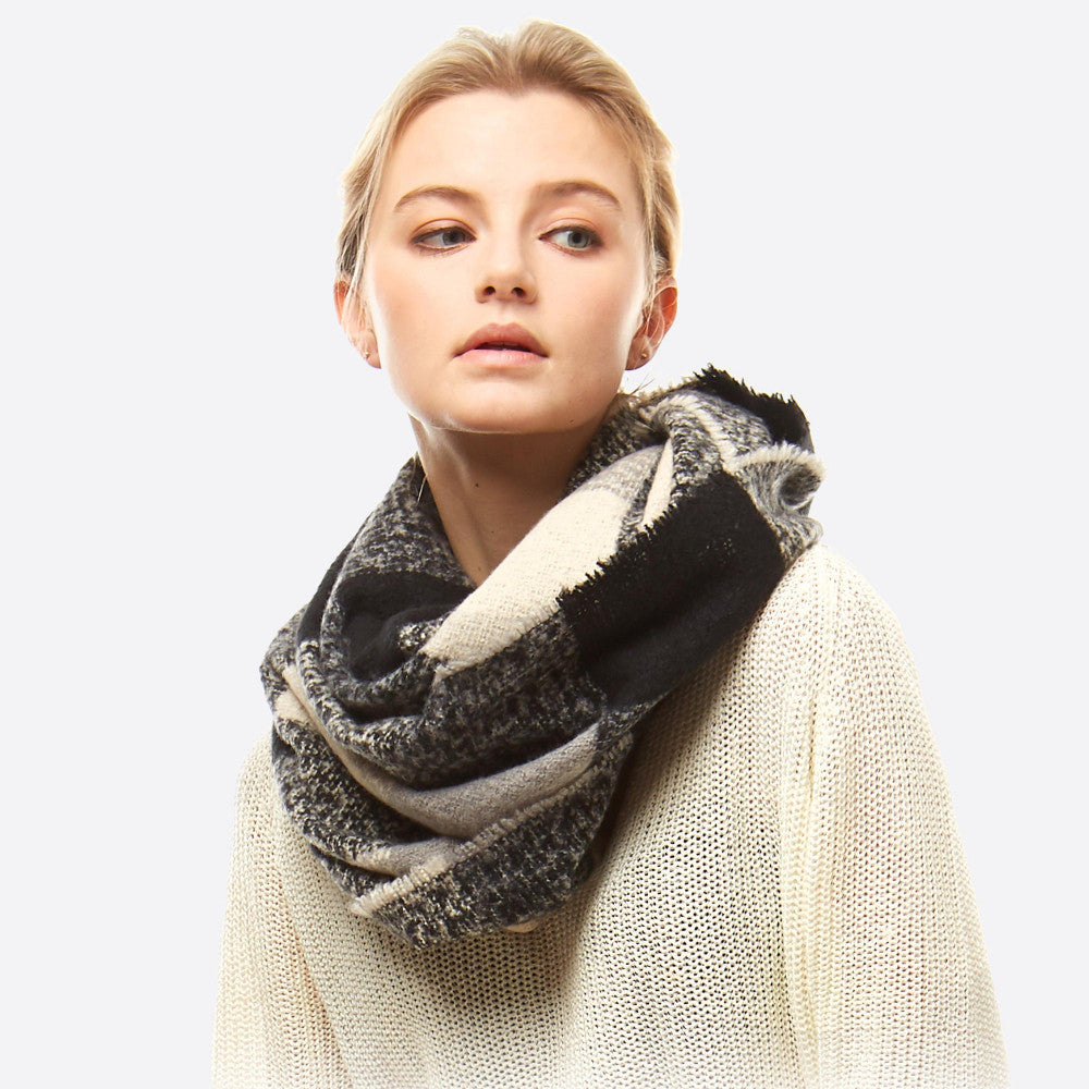Black/Grey Infinity Scarf - Fan Sparkle