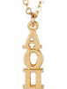Alpha Omicron Pi Lavalier Necklace - Fan Sparkle