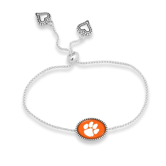 Clemson Slide Bracelet - Fan Sparkle