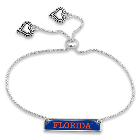 Florida Name Plate Slide Bracelet - Fan Sparkle