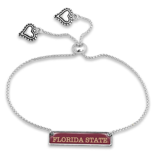 Florida State Name Plate Slide Bracelet - Fan Sparkle