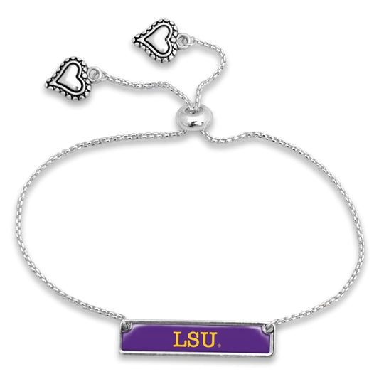 LSU Name Plate Slide Bracelet - Fan Sparkle