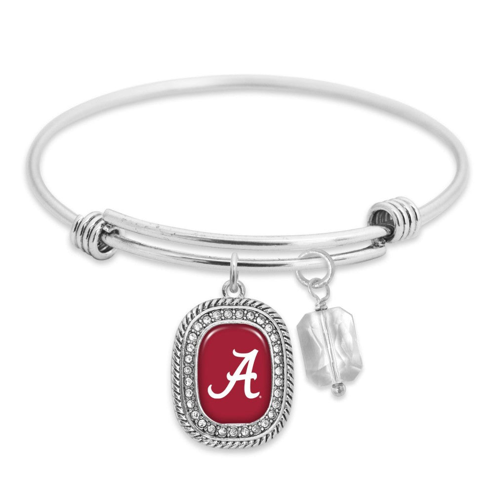 Alabama Rhinestone Charm & Crystal Bracelet - Fan Sparkle