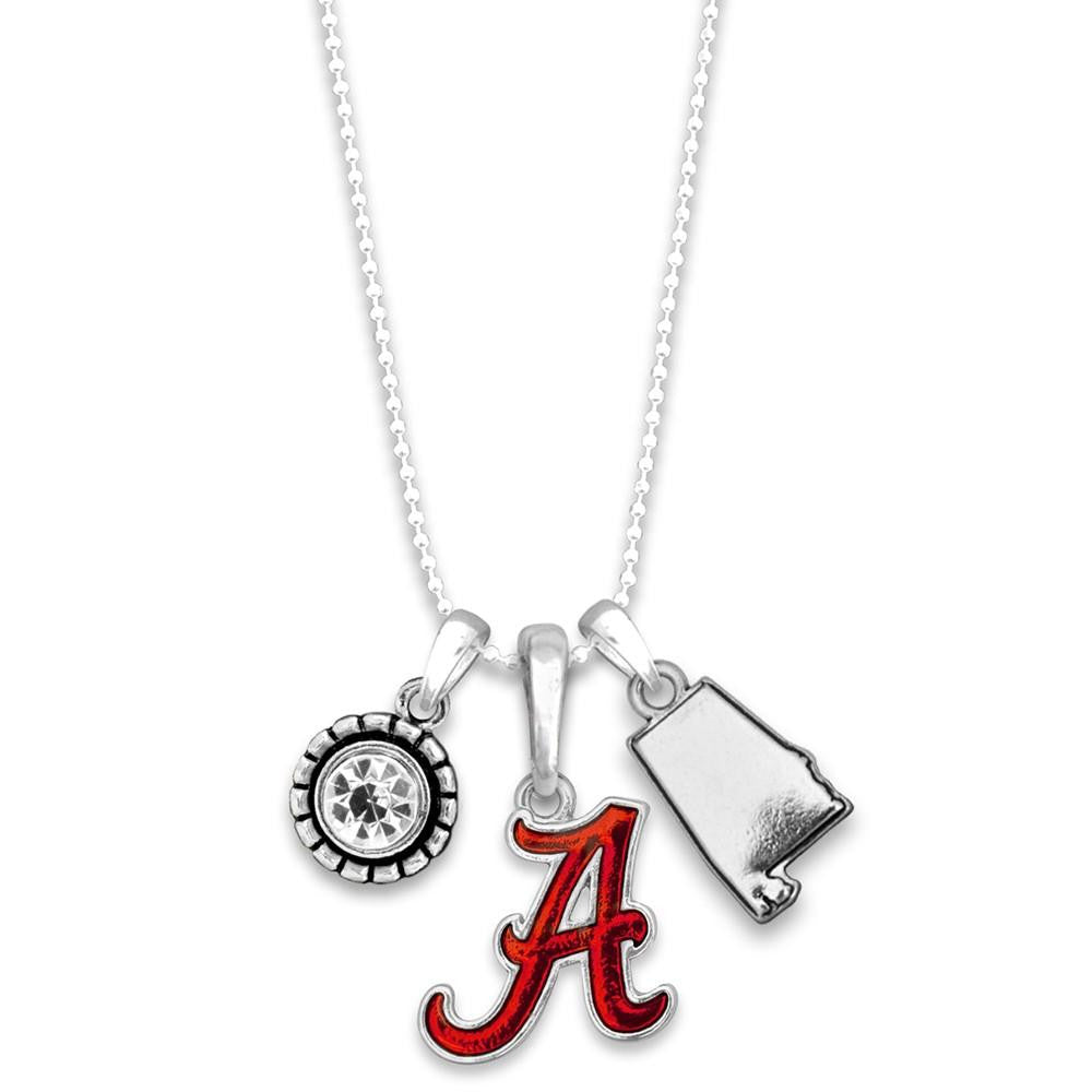 Alabama Multi Charm & Rhinestone Necklace - Fan Sparkle