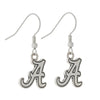Alabama Silver Tone Logo Earrings - Fan Sparkle