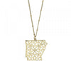 Arkansas Filigree State Necklace - Fan Sparkle