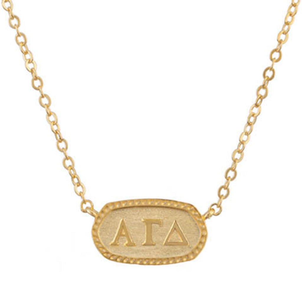 Alpha Gamma Delta Athena Necklace - Fan Sparkle