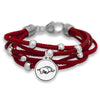 Arkansas Leatherette Multi Cord Bracelet - Fan Sparkle