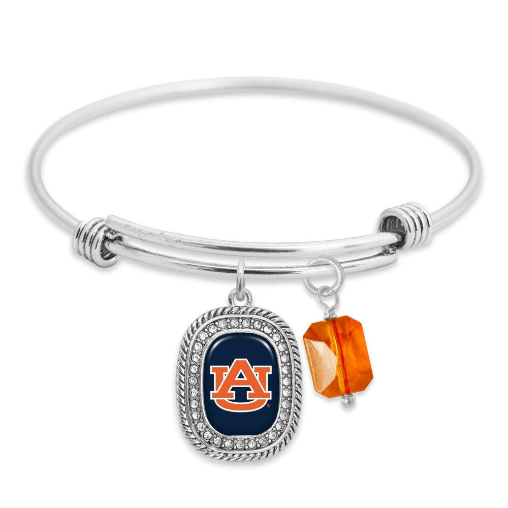 Auburn Rhinestone Charm & Crystal Bracelet - Fan Sparkle