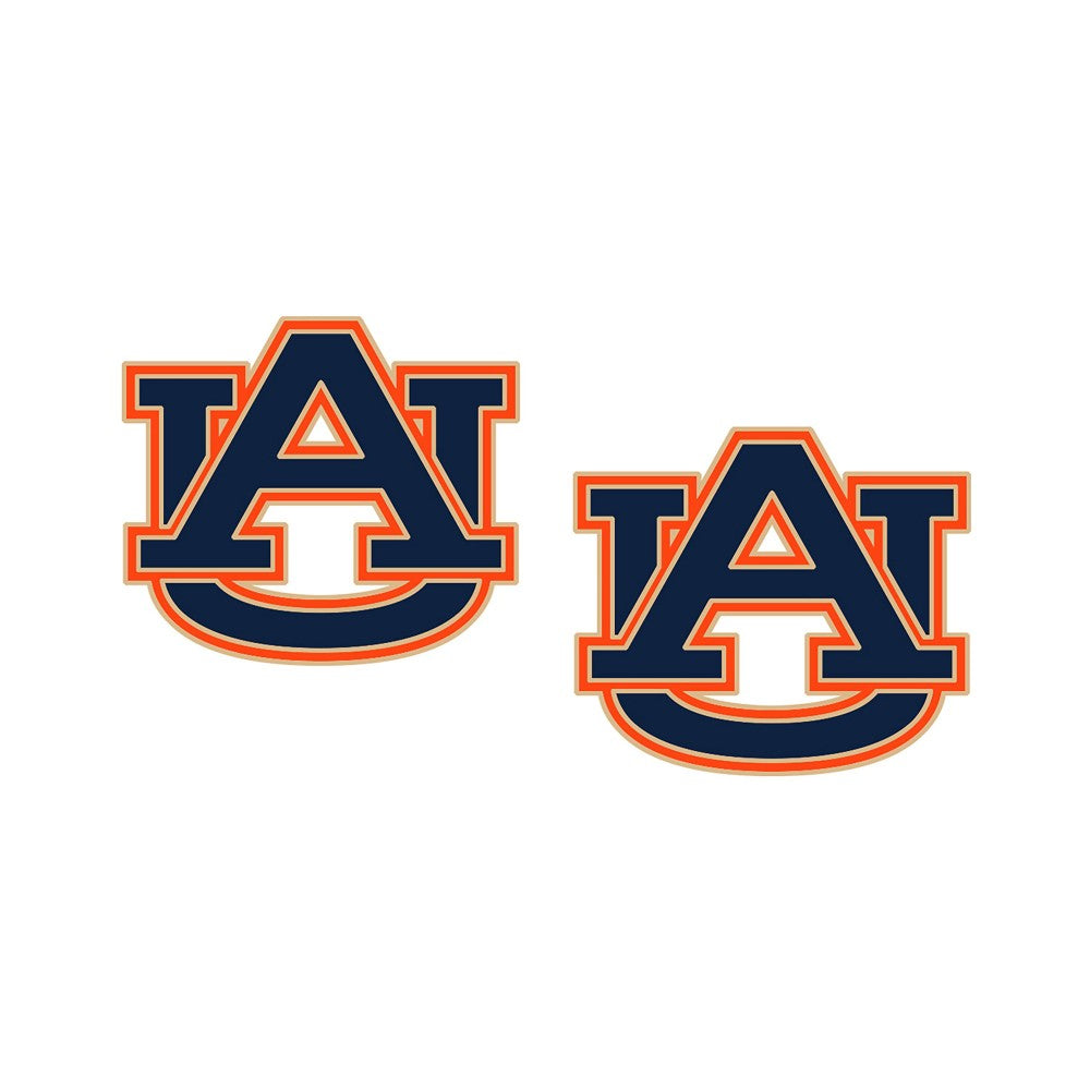 Auburn Enamel Logo Earrings - Fan Sparkle
