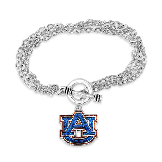 Auburn Gameday Glitter Bracelet - Fan Sparkle