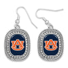 Auburn Oval Rhinestone Earrings - Fan Sparkle
