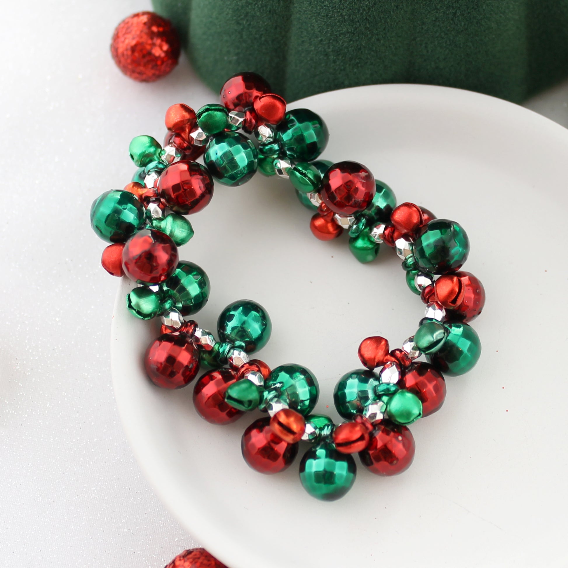 Jingle Bell Christmas Bauble Stretch Bracelet