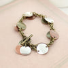 Mixed Metal Disc Cluster Bracelet