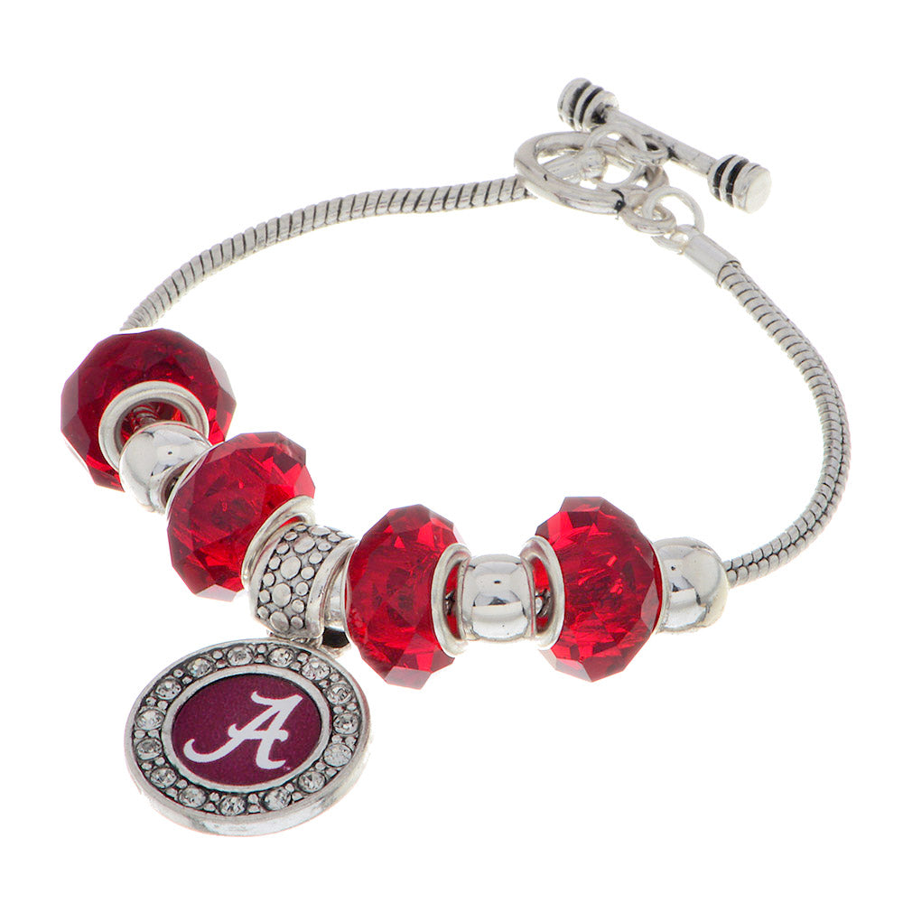 Alabama Rhinestone Toggle Bracelet - Fan Sparkle