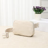Beige Cross Body Nylon Belt Bag - Fan Sparkle