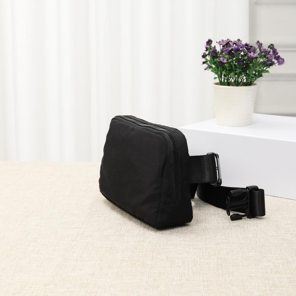 Beige Cross Body Nylon Belt Bag - Fan Sparkle
