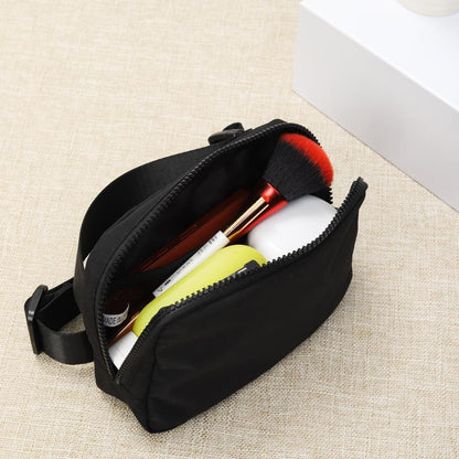 Black Cross Body Nylon Belt Bag - Fan Sparkle
