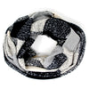 Black/Grey Infinity Scarf - Fan Sparkle